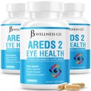 JB Wellness AREDS 2 Acu vitamīns un minerālvielas Papildinājums, Satur luteīnu, C vitamīnu, Zeaksantīnu, Cinku un vitamīnu Uzlabot Redzes papildinājums - 180 Skaits