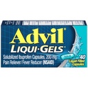 Advil Liqui-Gels sāpes Reliver un drudzis Reduktors, sāpes Medicīna pieaugušajiem ar Ibuprofēns 200mg Galvassāpes, muguras sāpes, menstruālās sāpes un locītavu sāpes Relief - 40 šķidrās pildītas kapsulas