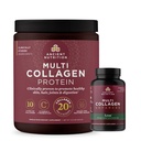 Senais uzturs Multi kolagēns Advanced Lean Capsules, 90 Skaits + Multi kolagēns Proteīns Pulveris, Neuzliesmojošs, 40 Kalpojumi
