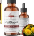 Dandelion Root Tincture 2 oz – bez alkohola augu ekstrakts – 670 mg per Servē – Glicerīna bāzes, Vegan, ne-GMO, bez pievienotā cukura – Dandelion pilieni šķidruma papildinājums