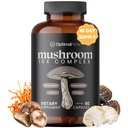 Optimal Prime 10x Sēņu kompleksa papildinājums - Lions Mane, Cordyceps, Turcija Aste Immunity, Enerģija, Mood, Focus - Natural Health Booster, 90 Caps