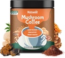 Sēņu kafija Decaf, Advanced 13 in 1 Sēņu pulveris ar Lions Mane, Cordyceps, Chaga, Reishi, Instant Coffee Sēņu Papildinājums ar Adaptogens Rhodiola Imūnās, Focus, Enerģija