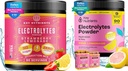 KEY NUTRIENTS Elektrolīti un multivitamīni Hidrēšanas pulveris Bundle – Sulīgs zemeņu citronāde & Svaigs rozā citronu pulveri (90 Kalpo katram) – bez cukura, Keto-Draudzīgi, Nav kalorijas