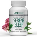 American Nutriceuticals - Serene Miega Palīglīdzeklis - ar Melatonīnu un magniju - viss dabīgais Miega Palīglīdzeklis pieaugušajiem - Ilglaicīga - 60 Kapsulas - 30 dienu piegādes