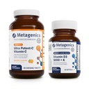 Metagēni Bandle - Ultra potent-C Košļājamās un D3 5 000 + K - 90 tabletes Ultra potent-C košļājamās imūnās un antioksidanta atbalsta - 60 Softgels D3 5 000 + K Imūnās, sirds un kaulu veselības