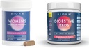 BIOHM Sieviešu probiotikas 30B KVV & 210 oz Essential Digestive Reds Pulvera saišķis, visaptverošs Gut un maksts veselības atbalsts, bagāts ar antioksidantiem, fermentiem, vitamīniem