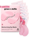 gracious & stella Award Uzvarēšana zem acu maskas - Samazināt Tumšo Circles, Puffy Eyes, Undereye Bags, Grumbles - Gel Zem acu Patches - Dāvanas mammai - Vegan Cruelty-free Self Care (Rozā, 6 pāri)