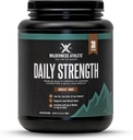 Wilderness Sportists - Daily Strength Premium Olbaltumvielu pulveris sievietēm un vīriešiem - Labākais Olbaltumvielu pulveris Lean Muskuļa - Tīrs Olbaltumvielu Pulveris ar sūkalu Olbaltumvielu Izolāts (šokolāde Moose)
