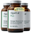 ALGAECAL Organiskās sarkanās aļģes Kalcija papildinājums kaulu blīvumam un stiprumam, vitamīns K2 MK7 (100 mg), vitamīns D3 (1600 SV), magnijs (350 mg) un minerālvielas, viegli norīt, 120 Veggie vāciņi