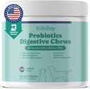 Probiotikas suņiem, Dog Probiotikas un prebiotikas ar enzīmiem, Gut un gremošanas veselības un rauga līdzsvars, Atbalsts Imūnsistēma, Vistas Flavor, 120 Soft Chews