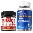 berberīna papildinājums 1500mg + liposomālais kalcija AKG papildinājums 1500mg