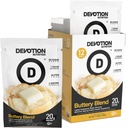 Pievilkšanās Uzturs Olbaltumvielu pulveris Blend, bez lipekļa, Keto draudzīgi, bez pievienotām cukuriem, 1g MCT, 20g Sūkalas un Micellārais proteīns, 12 atsevišķi pasniedzot paciņas (Buttery Blend)