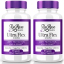 (2 Pack) Ultra Flex kapsulas, uzlabots locītavu atbalsta papildinājums, Ultra Flex Natural Joint Health Formula, Max Strength Tabletes locītavu labsajūtai un mobilitātei, UltraFlex vitamīnu atsauksmes (120 kapsulas)