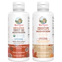 MaryRuth Organics Sēnes Liposomāli: Turcija Aste (šokolādes fukss) & Cordyceps (Maple Spice) • Tīrs Etiķete Projekts Verified® • Immunity, Energy, & Overall Health