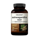 NatureBell Ashwagandha ar melnajiem pipariem, 240 kapsulas; augsts absorbcijas komplekss – Papildus stipruma saknes ekstrakts – Adaptogens piedevas relaksācijai – ne-GMO