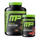Muskuļu Pharm Combat 4lb Šokolādes proteīns un MuskuļuPharm Asualt augļu Punch Pirms treniņa