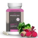 Mountain Peak Uzturs Gremošanas enzīmi un probiotikas Gut veselībai un uzpūšanās Relief - Advanced Gremošanas Papildinājums w/ 12- Train Probiotikas Blend & Betaine HCl (90 Veģetārās kapsulas)