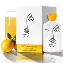 LEMON & CO. Šķidrais kolagēns sievietēm ; Lemon kolagēna ūdens maisījums ar 5000 mg jūras kolagēna peptīdu, organiskiem citroniem un C vitamīna; dienas eliksīrs ādai, nagiem, matiem; Gut; bez konservantiem; bez cukura