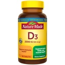 Dabā ražots D3 vitamīns 2000 SV (50 μg), D vitamīna papildinājums kauliem, zobiem, muskuļiem un imūnās veselības atbalstam, 100 tabletes, 100 dienu iepakojums