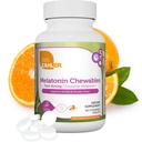 Zahler Melatonin 5mg tabletes - Ātri iedarbojoties Košļājamā Melatonīna 5 mg tabletes - Delicious Orange Flavor - Atbalsta Restful un Quality Miega - Košera ne ĢMO Ražots ASV Diētiskā Piemaksa, 60 Count