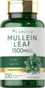 Carlyle Mullein Leaf ekstrakts 1500mg - 200 kapsulas - Verbascum Thapsus -- Ne-GMO, bez lipekļa Papildinājums