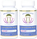 ENCAPSULATE 6 Sēnes Blend – Reishi, Chaga, Turkey Aste, Cordyceps, Lion’s Mane & Shiitake 8:1 Sēņu ekstrakts – Nootrop & Adaptogen Sēņu papildinājums Gut, Brain & Imūnsupport - 120 Caps