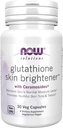 Glutatione Skin Brightener ar Ceramosides Now Foods 30 VCaps