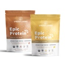Sparģeļu dzīves epika Olbaltumvielu Bundle - Šokolādes Maca & Vanilla Lucuma (20g Organic Plant-Based Protein Pulveris, Vegan, bez lipekļa, Superfoods)