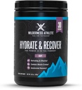 Wilderness Sportists - Hidrate & Atgūt ; Šķidruma hidrācijas pulveris Elektrolītu Dzēriens Mix - Atgūt ātrāku ar Bcaas - Hydrate Pulveris ar 1000mg C vitamīna - 30 Kalpojot Tub (Grape)