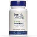 Zemes Bounty Hawaiian Noni Fruit Kapsulas - 60 Veggie Caps - Veselīga Imūnsistēma & Kopīga veselība Atbalsts - 100% Dabīga un tīra Noni - Veģetārietis