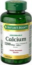 Dabas Bounty Absorbējamais kalcijs 1200mg plus vitamīns D3 1000IU 100 skaits