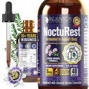 NoctuRest natural sleep-Aid with Valerian and Melatonin - All-Natural Liquid formula 2X absorbcijai - magnijs, L-Teanīns un vairāk