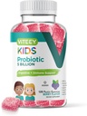 Viteja Probiotikas Gumijas bērniem - 5 miljardi KVV - Probiotikas Bērniem Aizcietējums Relief, Dabas Imūnās un Gremošanas Veselības Atbalsts - Veģetārs, Želatīns Bez, ĢMO - Garšīgs Berry Flavored Gummmy