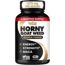 Horny Kaza Nezāļu 1275 mg MAX STRENGTH w/Maka (2 mēnešu piegādes) - Enerģijas un veiktspējas komplekss vīriešiem un sievietēm