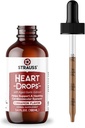 Strauss Naturals Heartdrops, augu izcelsmes sirds bagātinātāji ar Eiropas mistlējo un izraksti no novecojušiem ķiplokiem, 3,4 fl oz, kanēļa Flavor