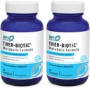 Klaire Labs SFI Health Ther- Biotic Metabolic Formula Probiotics - Atbalsta Metabolismu + Imūnsistēmu - Veģetārās probiotikas - Hipoalerģiska, bez piena produktiem (60 kapsulas / 2 iepakojumi)