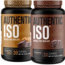 Jacked Factory autentificēts ISO Sūkalu proteīns Izolāta pulveris - zems Karbs, ne-GMO Muskuļu veidošanas proteīns w/Nē Fileri (šokolādes peanutu sviests, 30sv) & (šokolāde, 30sv)