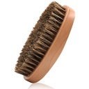 Boar Bristle Hair Beard birste vīriešiem - maza Soft Beard Brush, kabate Ceļot vīriešu koka Mustache Brush