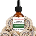 Turcija Aste Sēņu šķidruma ekstrakts Tincture, ikdienas papildinājums, divkārt ekstrahēts augstas potences, 2 Fl oz, 60 devas