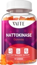VAITE Nattokināzes papildinājums 2000 FU (Fibrinolītiskās vienības) 100 mg - Enzīmu papildinājums, Vegan formula, atbalsta veselība, dubultā izturība, ne-GMO, bez sojas, bez lipekļa, 60 veģetārās gumijas