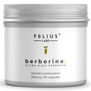 Tīra etiķete Berberīns HCl 97% - Klīniski pētīts ļoti augsta stipruma Pure Berberine 500mg papildinājums - bez lipekļa - 90 kapsulas
