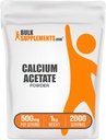 BulkSupplements.com Kalcija acetāta pulveris - kalcija papildinājums, pārtikas produktu kategorija - tīrs un glutēns bez, 500mg uz vienu Kalpotāju, 1kg (2,2 mārciņas) (1. iepakojums)