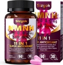 NMNH papildinājums (dihidronikotīnamīda mononukleotīds) 600 mg, NAD Papildinājums ar Resveratrol, CoQ10, Biotin & Hyaluronic Acid     ; Atbalsts šūnu enerģija, Metabolisms un ādas labsajūta, 60 kapsulas, rozā