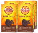 Metamucils, Fiber Thins, Daily Psyllium Husk Fiber Papildinājums, Atbalsts Gremošanas Veselība un Satisfies Bads, Šokolādes Flavor 48 Kopējais Pasniedz (4 Iepakojumi pa 12)