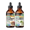 BIO KRAUDER Ducis Sēņu Tincture 4 Fl. Oz. & Sea Moss Tincture 4 Fl. Oz.