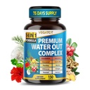 VEGATOT Organic Water Out Complex - 14-in-1 Formula - ar Dandelion Uva Ursi Zirgstail Corn Silk Petersburg Nettle Hibiscus Ginger