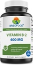 B2 vitamīns (Riboflavīns) 400 mg, 120 Veggie kapsulas - bez lipekļa, bez GMO