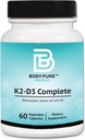 K2-D3 Pilnīgs - 5000iu vegana D3 un 45mkg K2 vitamīna kā MK7 (MenaQ7® PRO)