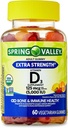 IKJ Extra Strength D3 vitamīns Kaulu un imūnās veselības uztura papildinājums Veģetāriskie gumijas, 125 μg (5 000 SV), 60 skait