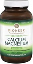 Pioneer Cal Mag & Vitamīnu D - kalcija un magnija papildinājums pieaugušajiem - Augsta Absorbcija -- apstiprināta bez lipekļa - 120 Veģetārās tabletes